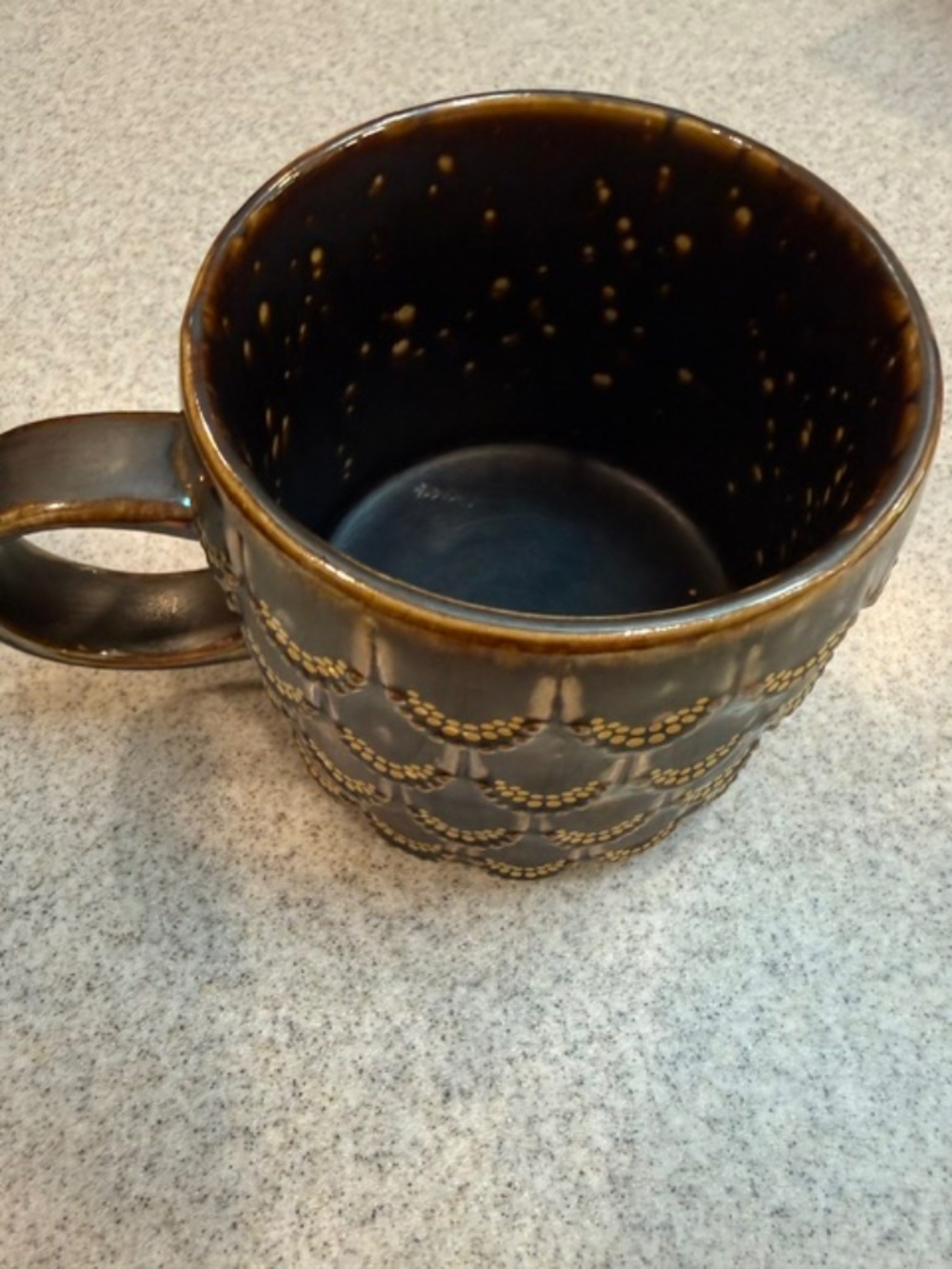 Starbucks 2015 Anniversary Coffee Mug Mermaid Scales Gold & Brown Siren Cup 10oz